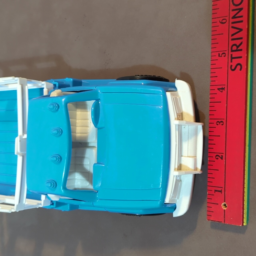 American Plastic Toys blue truck item 725 flatbed racks Eagle Goodyear - Picture 9 of 9